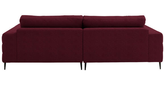 ECKSOFA  in Flachgewebe Rot  177/253 cm  - Rot/Schwarz, Design, Textil/Metall (177/253cm) - Dieter Knoll