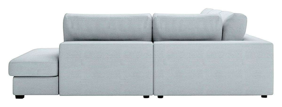 ECKSOFA in Cord Pastellgrün  - Pastellgrün/Schwarz, Konventionell, Kunststoff/Textil (314/250cm) - Carryhome