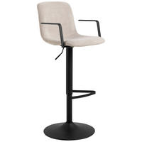 Taburet De Bar din textil, negru, bej - bej/negru, Trend, textil (50/114/53cm) - MID.YOU