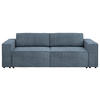3-SITZER-SOFA Webstoff Dunkelblau  - Schwarz/Dunkelblau, MODERN, Kunststoff/Textil (254/84/98cm) - Stylife