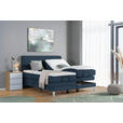 BOXSPRINGBETT 160/200 cm  in Blau  - Chromfarben/Blau, KONVENTIONELL, Kunststoff/Textil (160/200cm) - Voleo