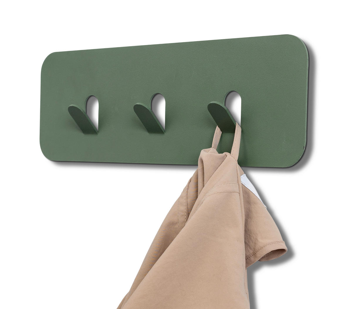 HAKENLEISTE  in Grün  - Grün, Design, Metall (30/10/3cm) - Xora