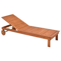 GARTENLIEGE  - Beige/Naturfarben, MODERN, Holz/Textil - Gardenson