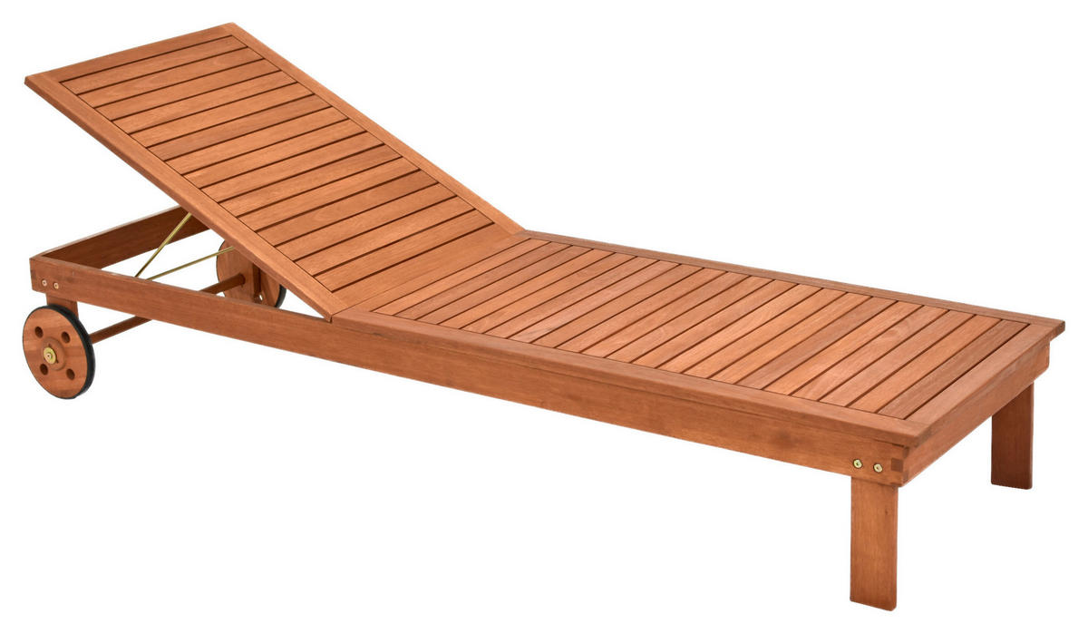 GARTENLIEGE  - Beige/Naturfarben, MODERN, Holz/Textil - Gardenson