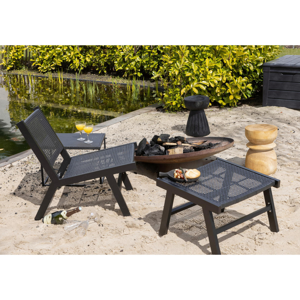 BEISTELLTISCH in Holz 28/28/40 cm  - Schwarz, Design, Holz (28/28/40cm) - Livetastic