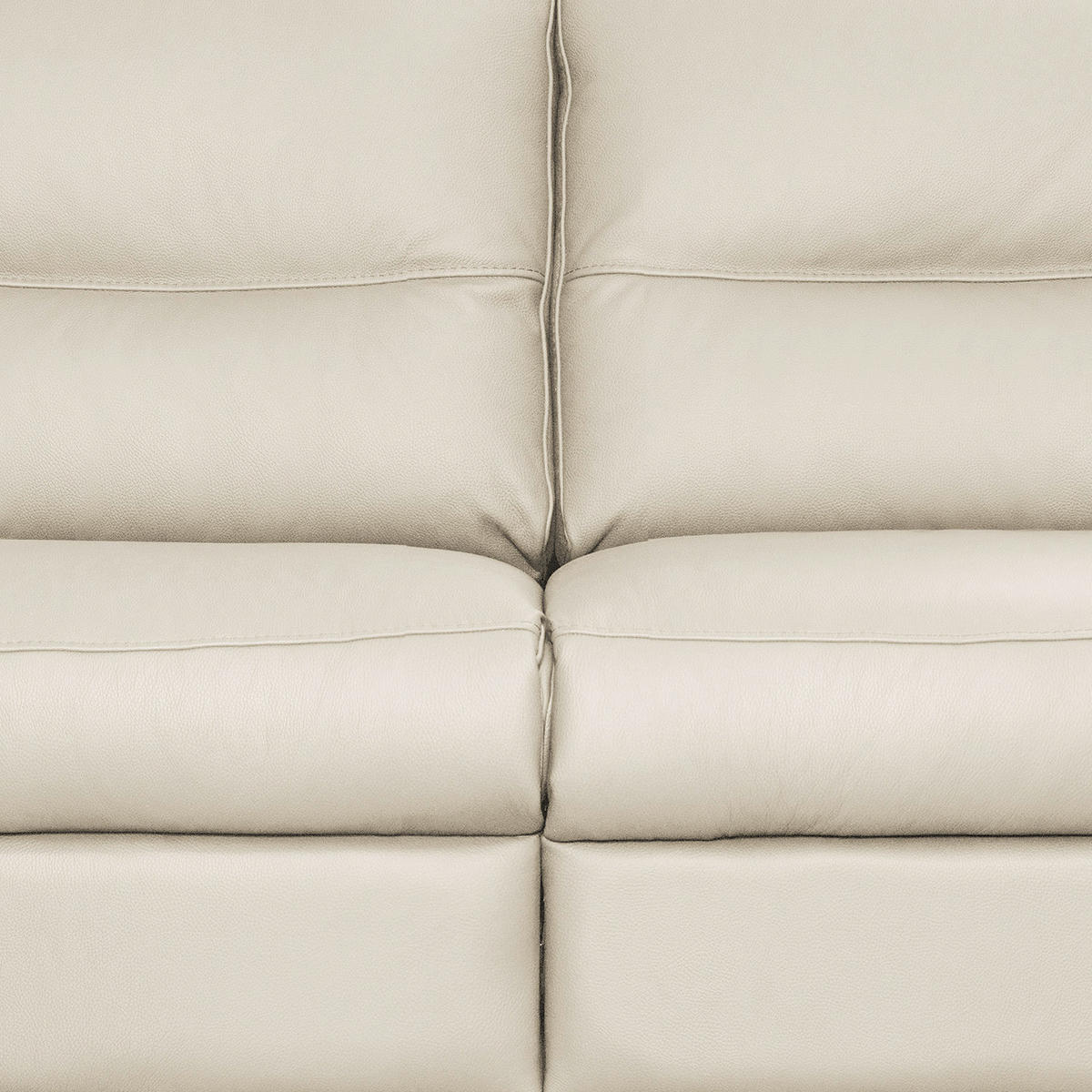 2-SITZER-SOFA  in Echtleder Creme   - Creme/Schwarz, Design, Leder/Holz (174/97/97cm) - Livetastic