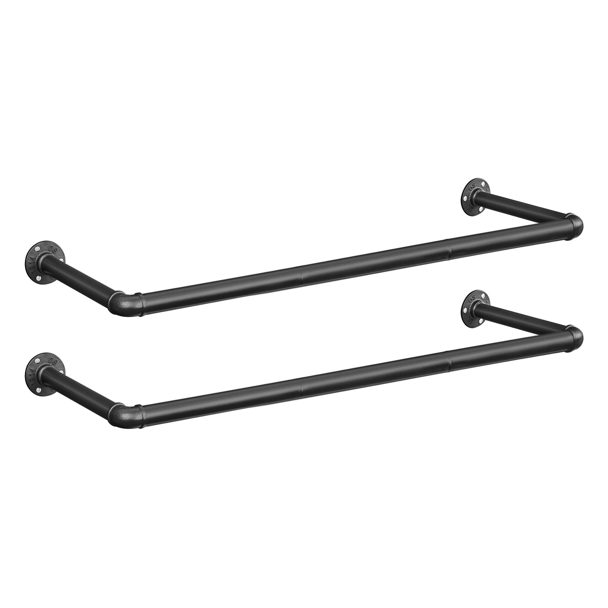 Wandgarderobe 2er Set  in Schwarz  - Schwarz, Basics, Metall (30/92cm)