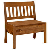 SITZBANK 83/93/58 cm Bernsteinfarben Kiefer massiv  - Bernsteinfarben, ROMANTIK / LANDHAUS, Holz (83/93/58cm) - Boxxx