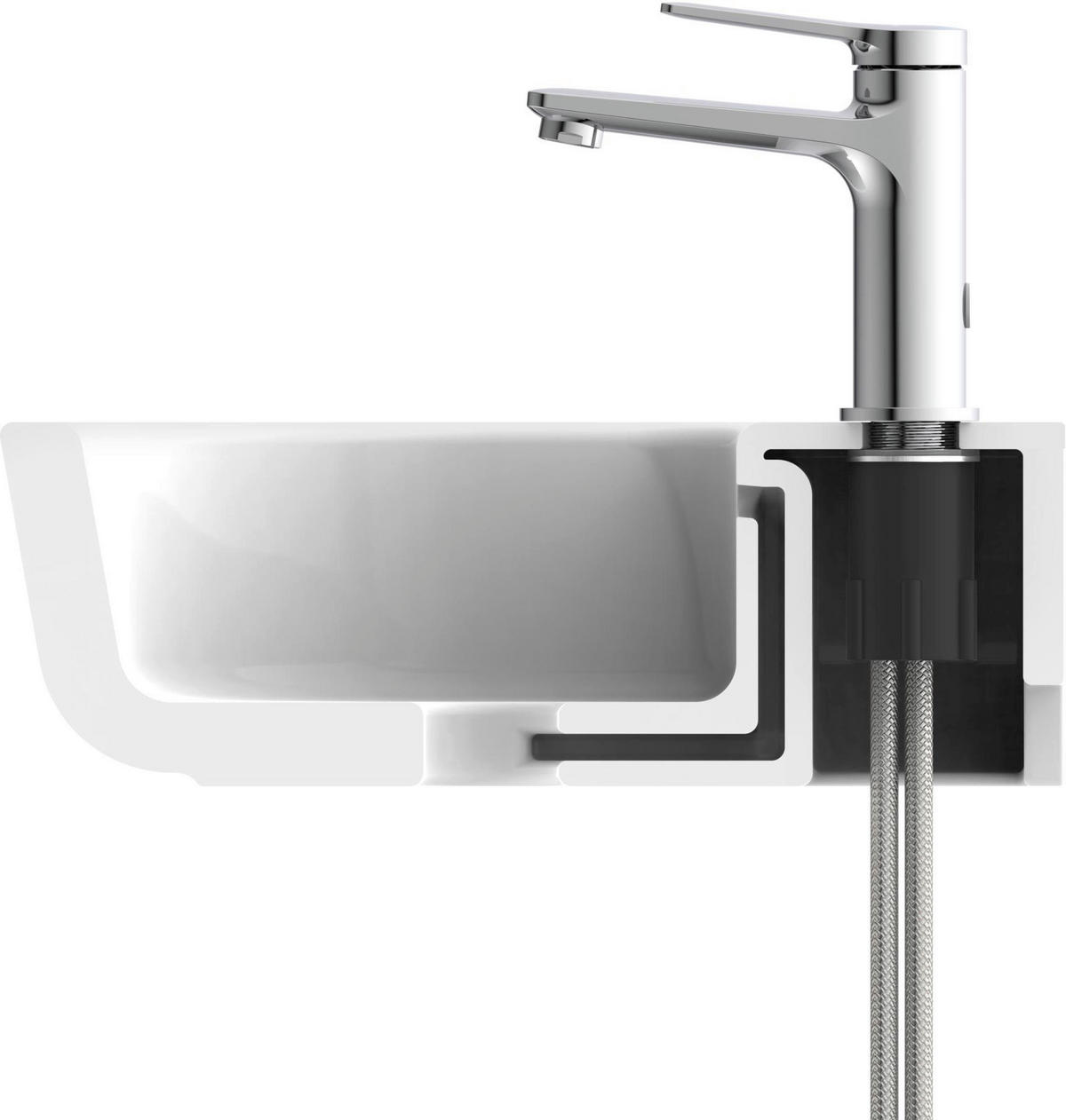 WASCHTISCHARMATUR 5/15,5/17 cm  - Chromfarben, Basics, Metall (5/15,5/17cm)