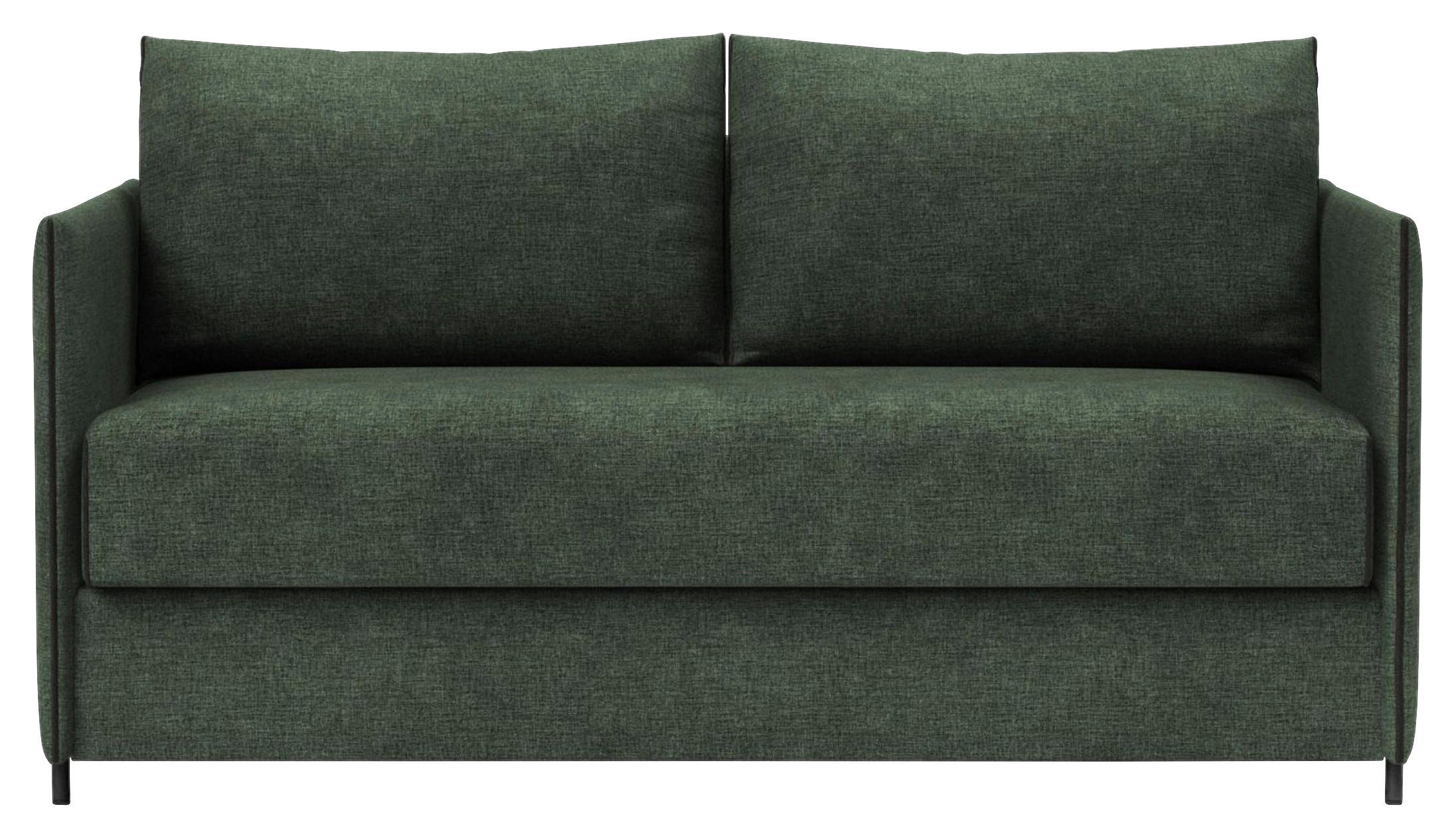 SCHLAFSOFA Flachgewebe Dunkelgrün  - Dunkelgrün/Schwarz, Design, Textil/Metall (150/80/90cm) - Innovation