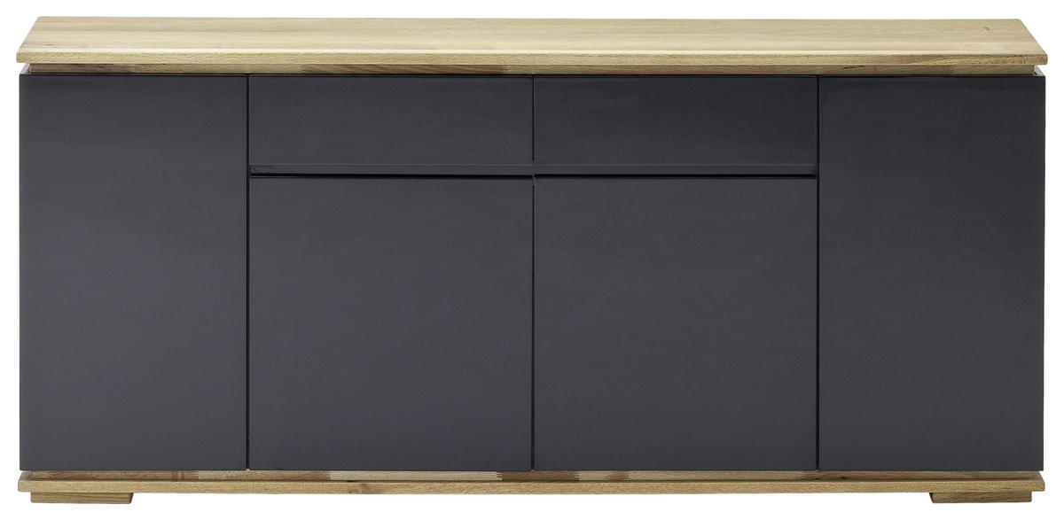 SIDEBOARD Chiaro  in 182/81/40 cm  - Eichefarben/Schwarz, Design, Holz/Holzwerkstoff (182/81/40cm)