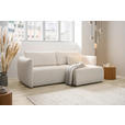 ECKSOFA  in Jersey Creme  - Creme/Schwarz, KONVENTIONELL, Kunststoff/Textil (238/148cm) - Carryhome
