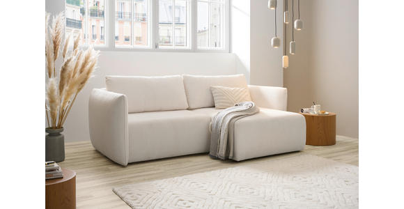 ECKSOFA  in Jersey Creme  - Creme/Schwarz, KONVENTIONELL, Kunststoff/Textil (238/148cm) - Carryhome