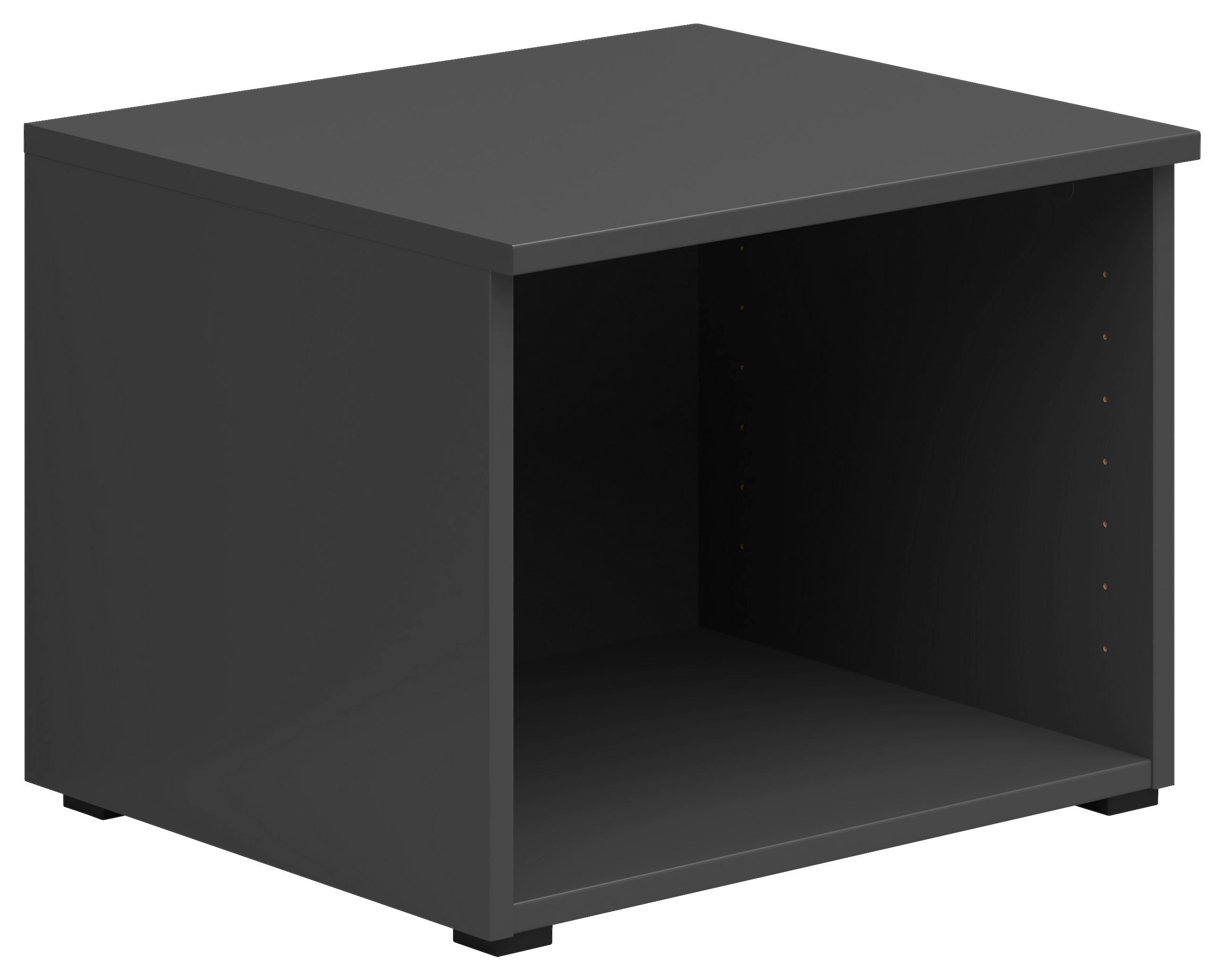 REGALAUFSATZ  45/35/40 cm Graphitfarben  - Graphitfarben, Modern, Holzwerkstoff (45/35/40cm) - Carryhome