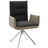 ARMLEHNSTUHL DREHBAR 360°  in Flachgewebe  - Edelstahlfarben/Greige, Design, Textil/Metall (59/93/59cm) - Dieter Knoll