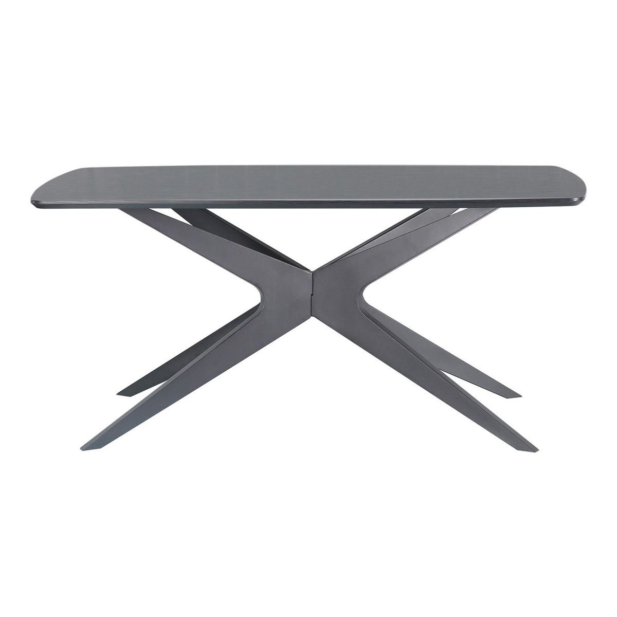 ESSTISCH 160/90/76 cm Nachbildung  Metall, Holzwerkstoff gastro- und objekttauglich rechteckig Schwarz  - Schwarz, MODERN, Holzwerkstoff/Metall (160/90/76cm) - MID.YOU