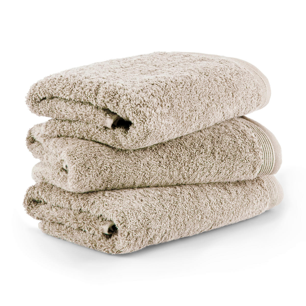 FROTTIERSET Superwuschel Beige 3-teilig  - Beige, Basics, Textil (50/100cm) - Moeve