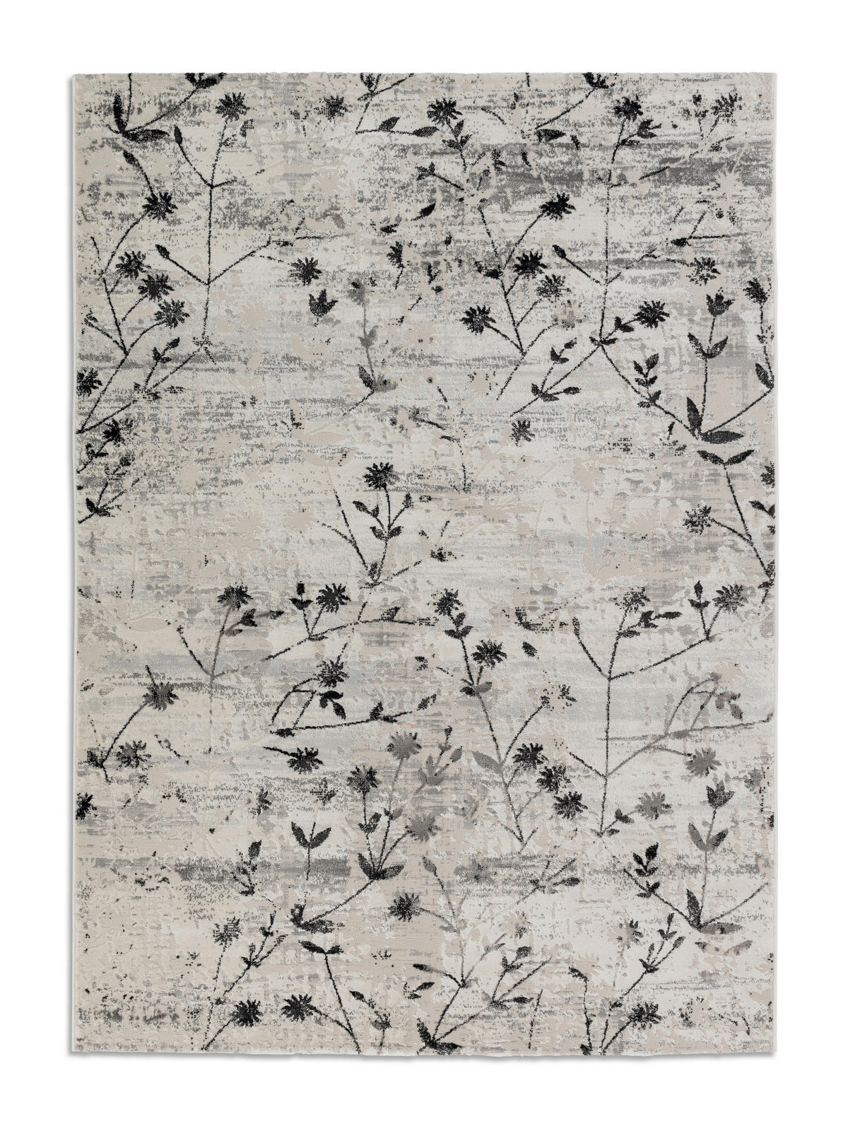 WEBTEPPICH 133/190 cm Antea Grau, Schwarz, Beige  - Beige/Schwarz, Design, Textil (133/190cm) - Schöner Wohnen