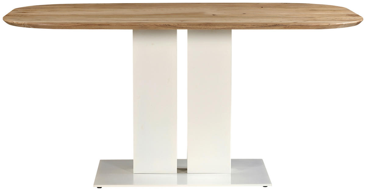 ESSTISCH Weiß, Akaziefarben rechteckig   - Weiß/Akaziefarben, MODERN, Holz/Metall (160/95/76cm) - Lomoco