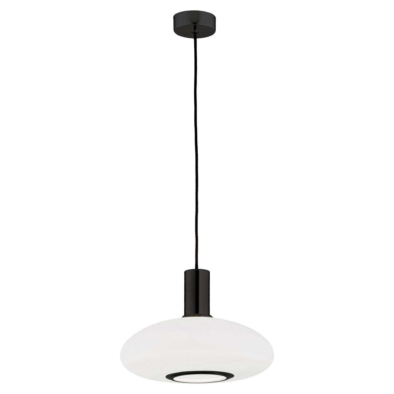 HÄNGELEUCHTE SAGUNTO PLUS 104/30/30 cm   - Schwarz/Weiß, Basics, Glas/Metall (104/30/30cm)