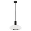 HÄNGELEUCHTE SAGUNTO PLUS 104/30/30 cm   - Schwarz/Weiß, Basics, Glas/Metall (104/30/30cm)
