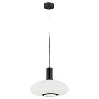 HÄNGELEUCHTE SAGUNTO PLUS 104/30/30 cm   - Schwarz/Weiß, Basics, Glas/Metall (104/30/30cm)