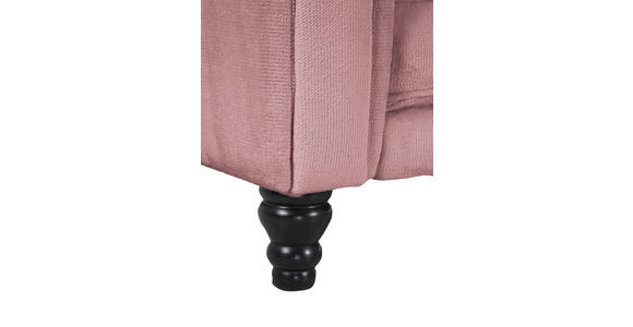 ECKSOFA Rosa Plüsch  - Dunkelbraun/Rosa, Design, Holz/Textil (260/160cm) - Carryhome