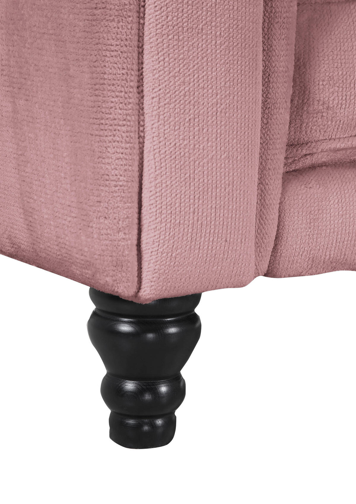 HÖRNSOFFA i plysch rosa  - mörkbrun/rosa, Design, trä/textil (260/160cm) - MID.YOU