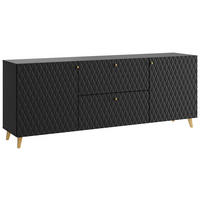 LOWBOARD  in 180/69,4/39 cm  - Goldfarben/Schwarz, Trend, Holzwerkstoff/Kunststoff (180/69,4/39cm) - Livetastic