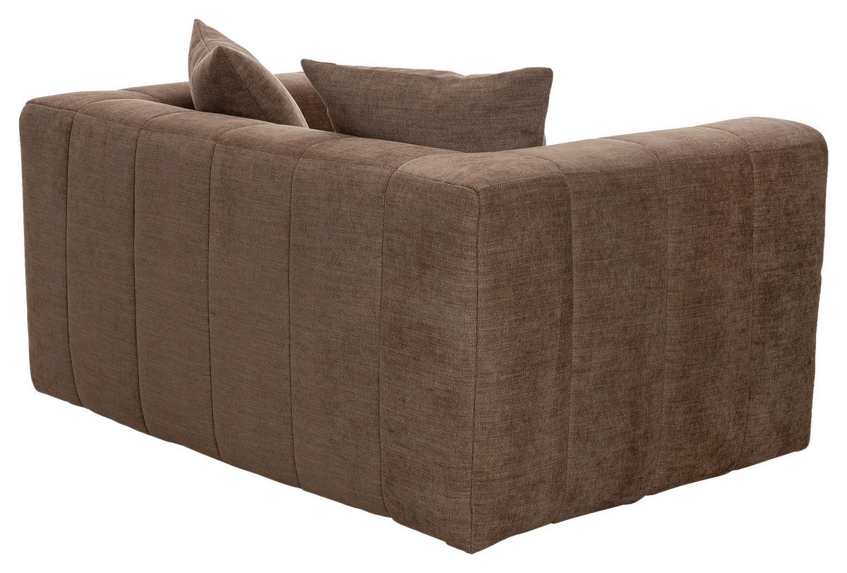 FÅTÖLJ i trä, textil brun  - brun/svart, Basics, trä/textil (92/77/91cm) - Pure Home Comfort