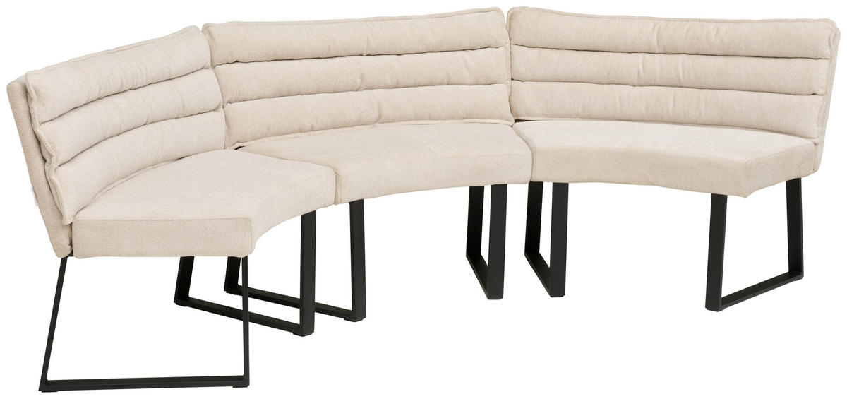 KLUPA  bež  metal, tekstil      - bež/crna, Moderno, metal/tekstil (108/82/60cm) - Livetastic