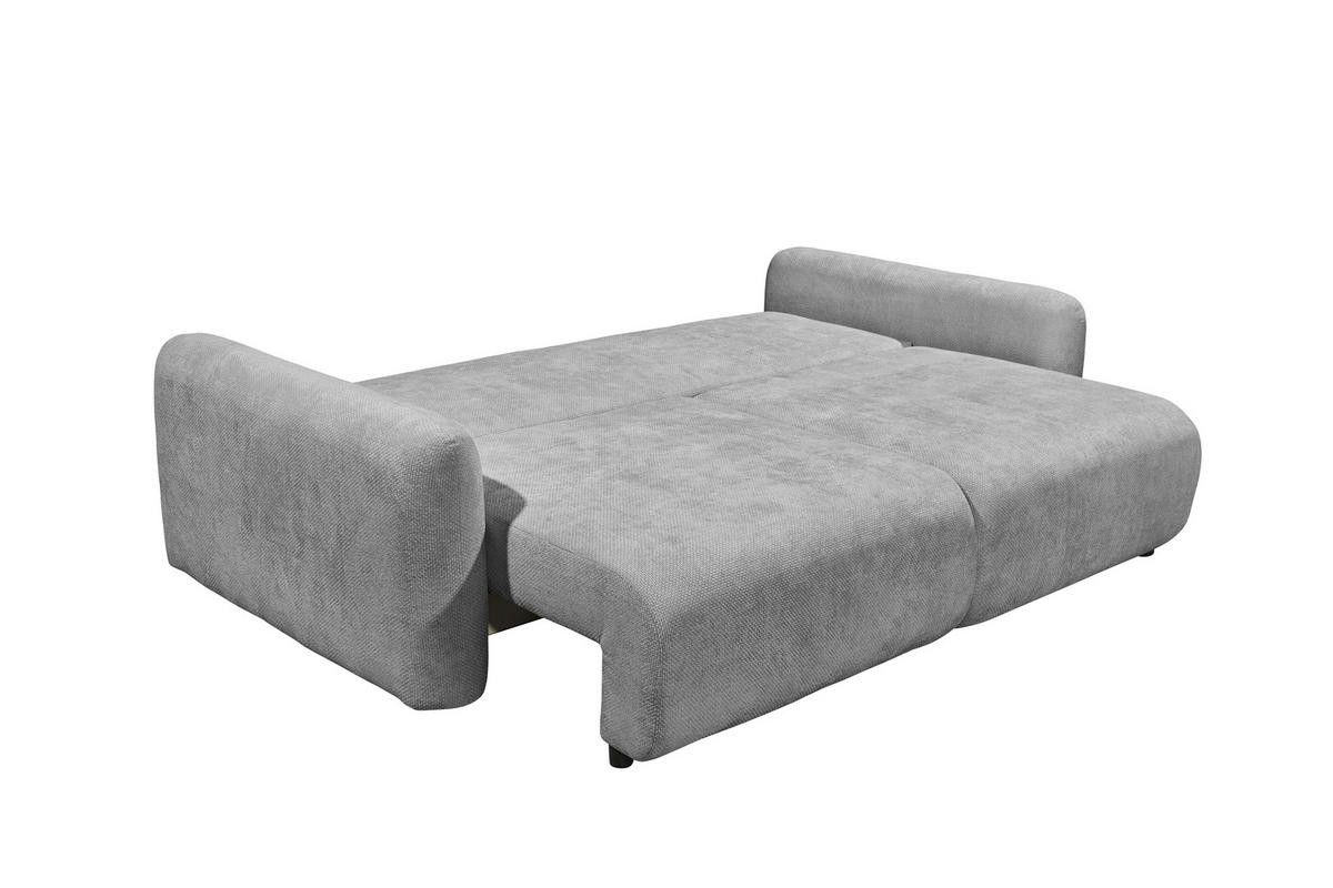SCHLAFSOFA Webstoff Grau  - Schwarz/Grau, Modern, Kunststoff/Textil (240/89/122cm) - MID.YOU