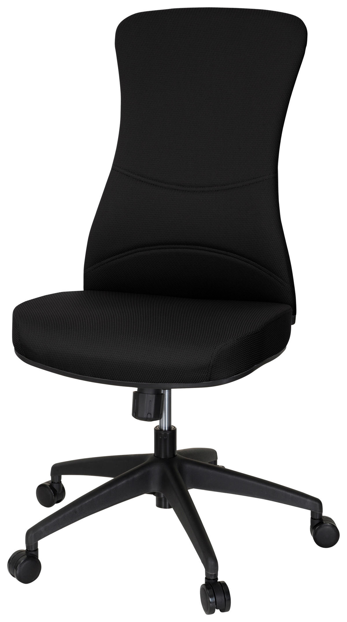 OTOČNÁ ŽIDLE, plochá tkanina, černá - černá, Moderní, textil/plast (54/116/65cm) - MID.YOU