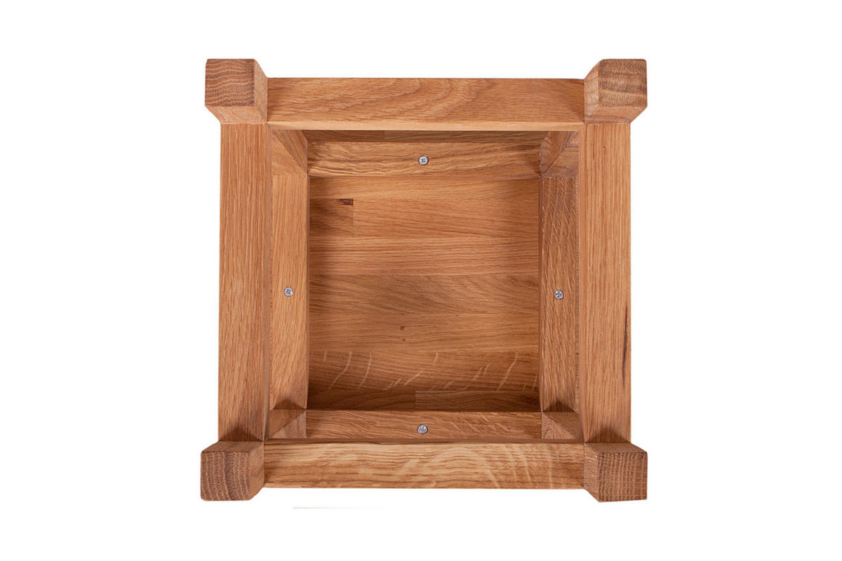 Universalhocker Echtholz  - Eichefarben, Basics, Holz (30/40/30cm) - Gardenson