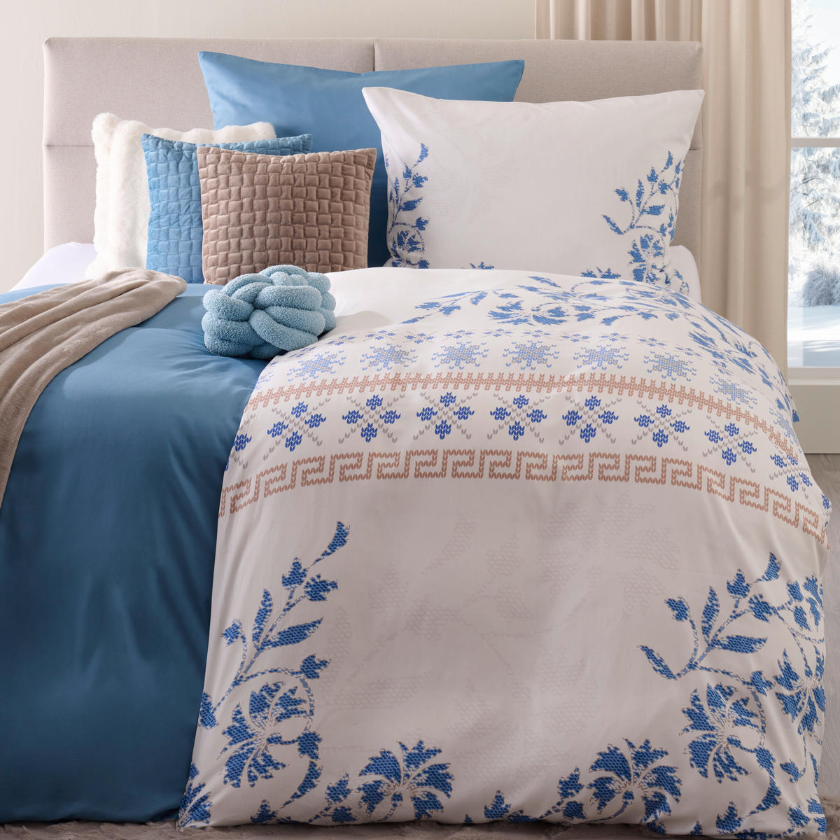 WENDEBETTWÄSCHE Satin 140/200 cm  - Multicolor, Textil (140/200cm) - Esposa