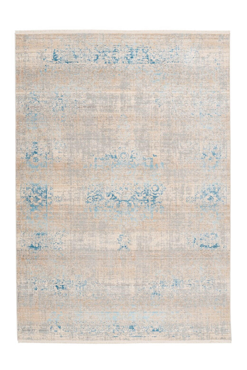 WEBTEPPICH 160/230 cm Baroque Grau, Türkis  - Türkis/Grau, Basics, Textil (160/230cm) - Novel