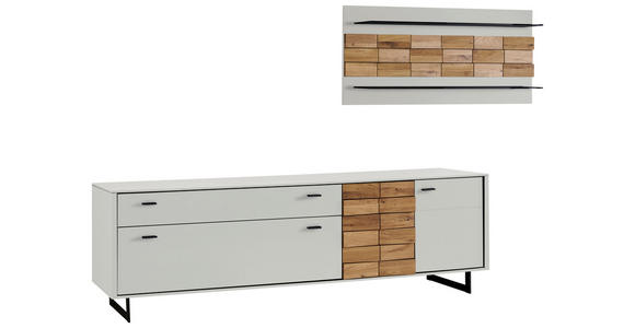 WOHNWAND  in Eichefarben, Kaschmir  299,4/170,4/46,4 cm  - Kaschmir/Eichefarben, Design, Holz/Holzwerkstoff (299,4/170,4/46,4cm) - Novel