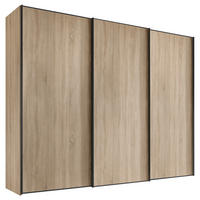 SCHWEBETÜRENSCHRANK in Sonoma Eiche  - Graphitfarben/Sonoma Eiche, Design, Holzwerkstoff/Metall (298/240/68cm) - Moderano