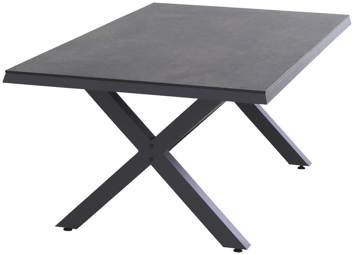 GARTENTISCH 200/100/74 cm Metall rechteckig  - Anthrazit/Graphitfarben, Basics, Kunststoff/Metall (200/100/74cm) - Siena Garden
