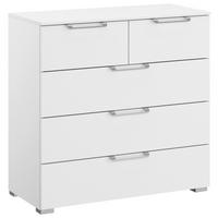 KOMMODE 80/81/42 cm Weiss  - Weiss/Silberfarben, Design, Holzwerkstoff/Kunststoff (80/81/42cm) - Novel