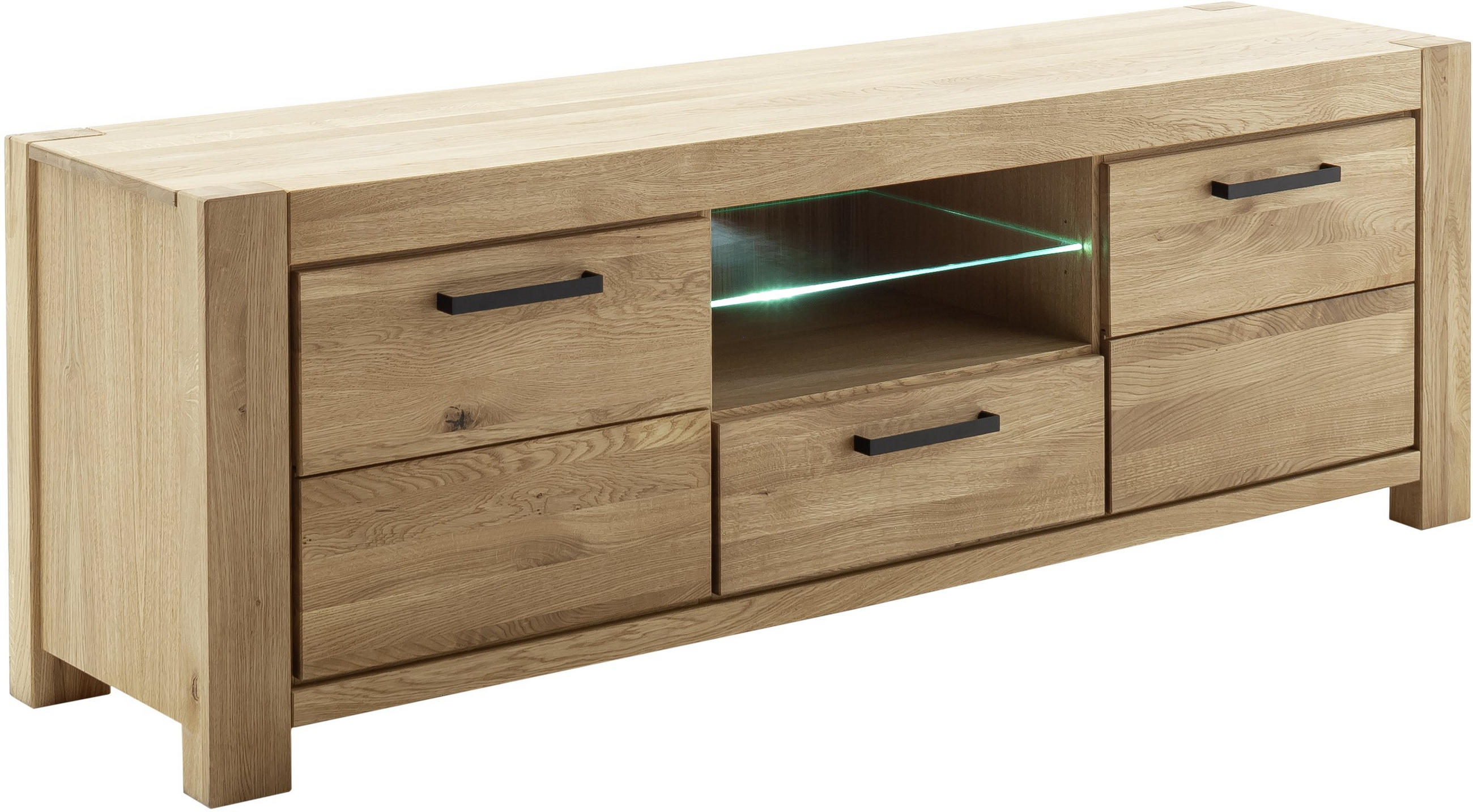 GLASBODENBELEUCHTUNG   - Schwarz, Natur, Kunststoff/Metall - Carryhome