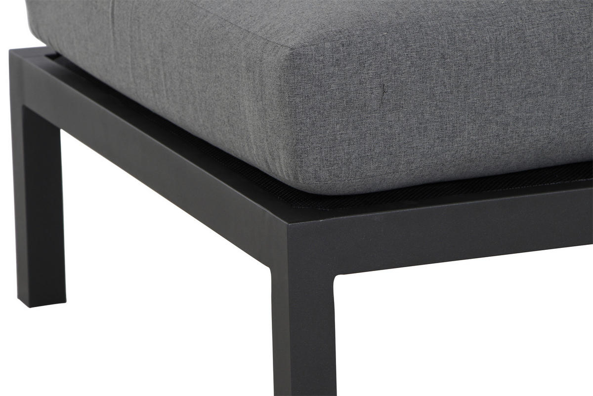 LOUNGESESSEL Anthrazit Aluminium  - Anthrazit, MODERN, Metall (70/70/84cm) - Siena Garden