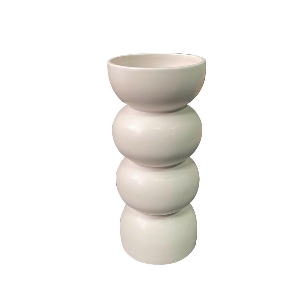 Ambia Home VÁZA, keramika, 28,3 cm - biela