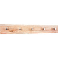 ŠATNÍ LIŠTA - dub San Remo/barvy chromu, Design, kov/kompozitní dřevo (57/8/5cm) - Boxxx