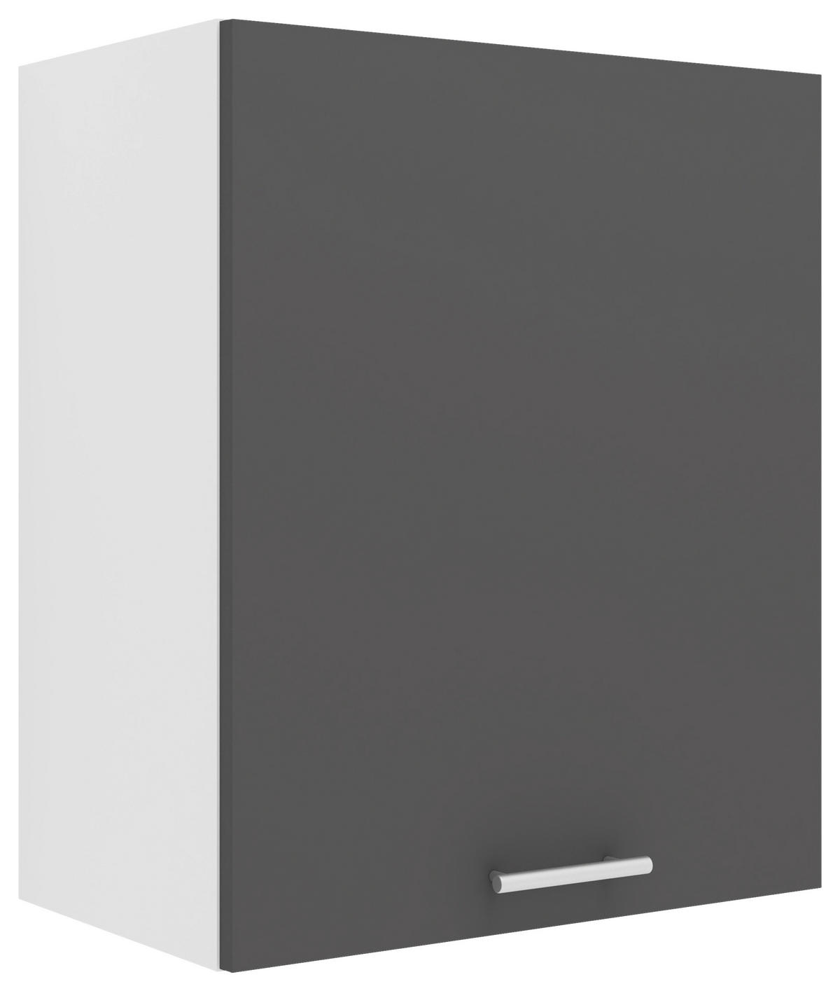 KÜCHENOBERSCHRANK 50/60/31 cm  in Anthrazit, Weiß  - Anthrazit/Alufarben, KONVENTIONELL, Holzwerkstoff/Metall (50/60/31cm) - MID.YOU