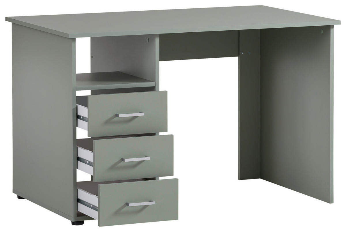 SCHREIBTISCH 70/115,8/74 cm  in Petrol  - Silberfarben/Petrol, MODERN, Holzwerkstoff/Metall (70/115,8/74cm) - MID.YOU