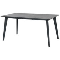 JEDILNA MIZA, siva  - siva/črna, Trendi, kovina/leseni material (180/220/75/100cm) - MID.YOU