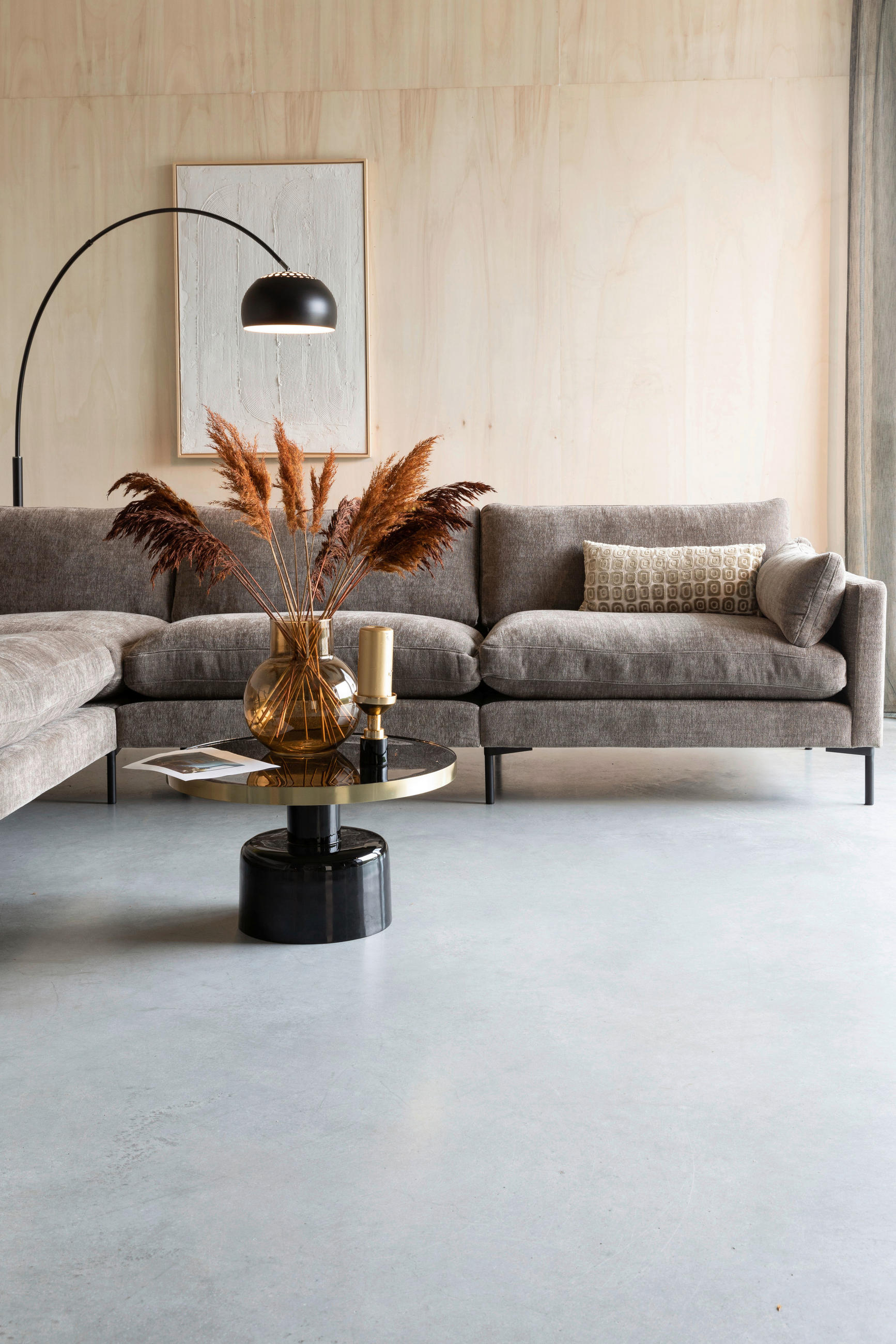 BOGENLEUCHTE 39/205/170 cm - Schwarz, Design, Metall (39/205/170cm) - Zuiver