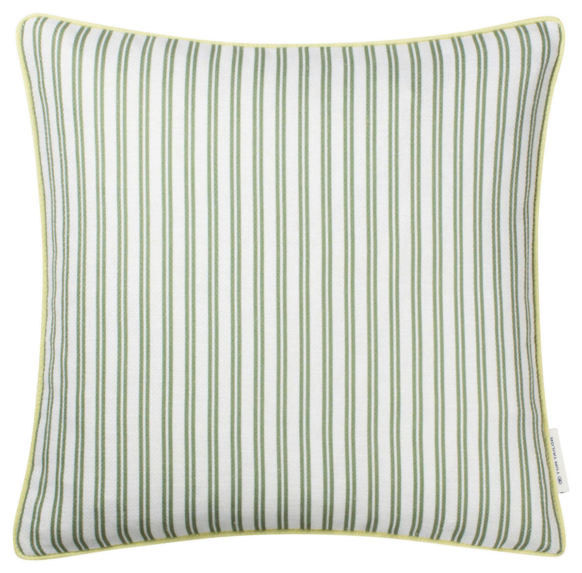 KUDDFODRAL Little Stripes 45/45 cm  - beige/grön, Klassisk, textil (45/45cm) - Tom Tailor