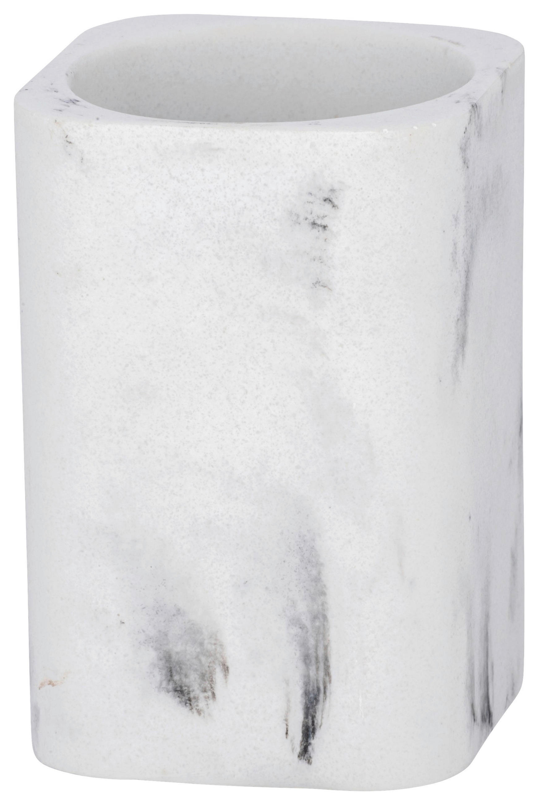 ZAHNPUTZBECHER DESIO  - Weiß/Grau, KONVENTIONELL, Kunststoff (8,5/11/8,5cm) - Wenko